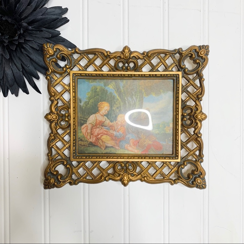 Vintage A Cameo Creation Framed Square Photo - Picture 1 of 12